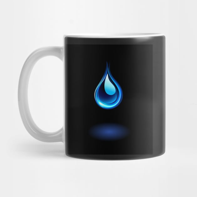 Glowing water drop ( Clean water ) by Blackmoon9